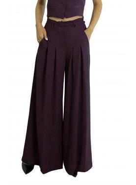 Pantaloni ampi con vita alta e pinces Imperial
